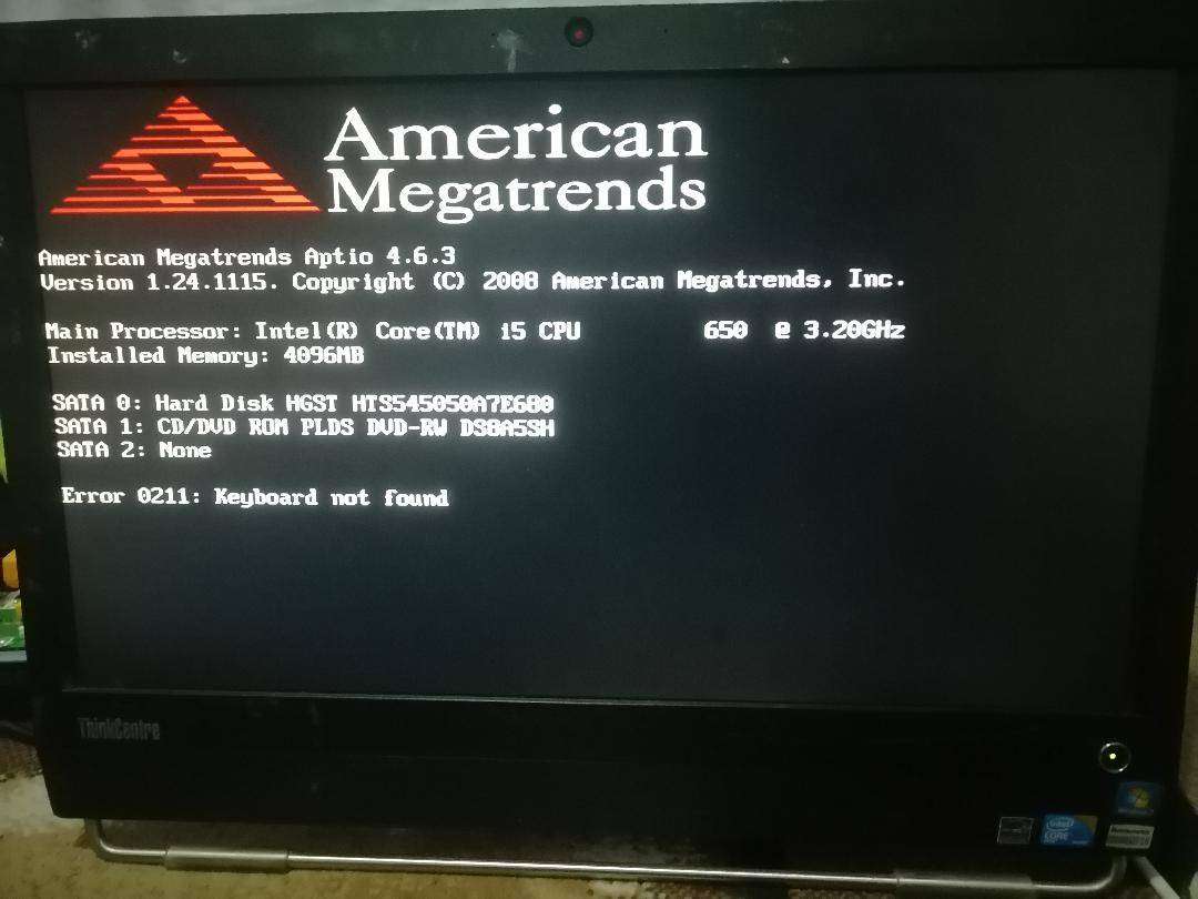 i5 AIO LENOVO 4TH GEN 8,M73Z ALL IN 1 PC*NOT PICKING UP HARD DRIVE