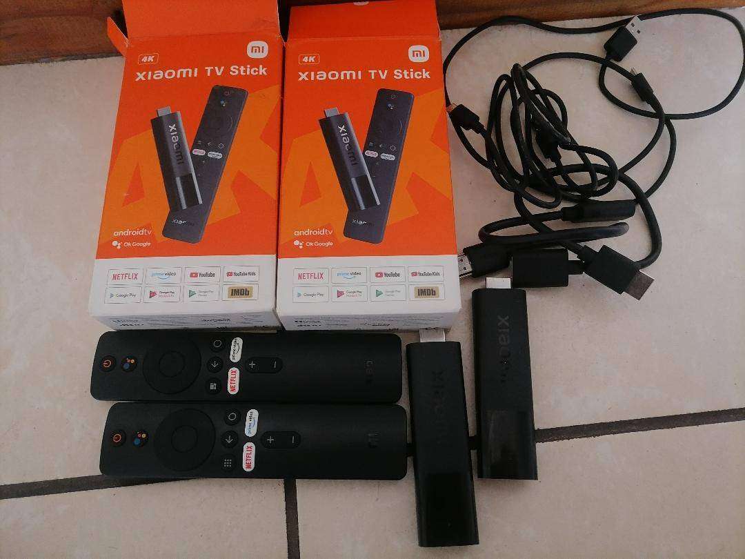 Lot of 2 x Defective Xiaomi 4K TV Sticks with Boxes and Remotes