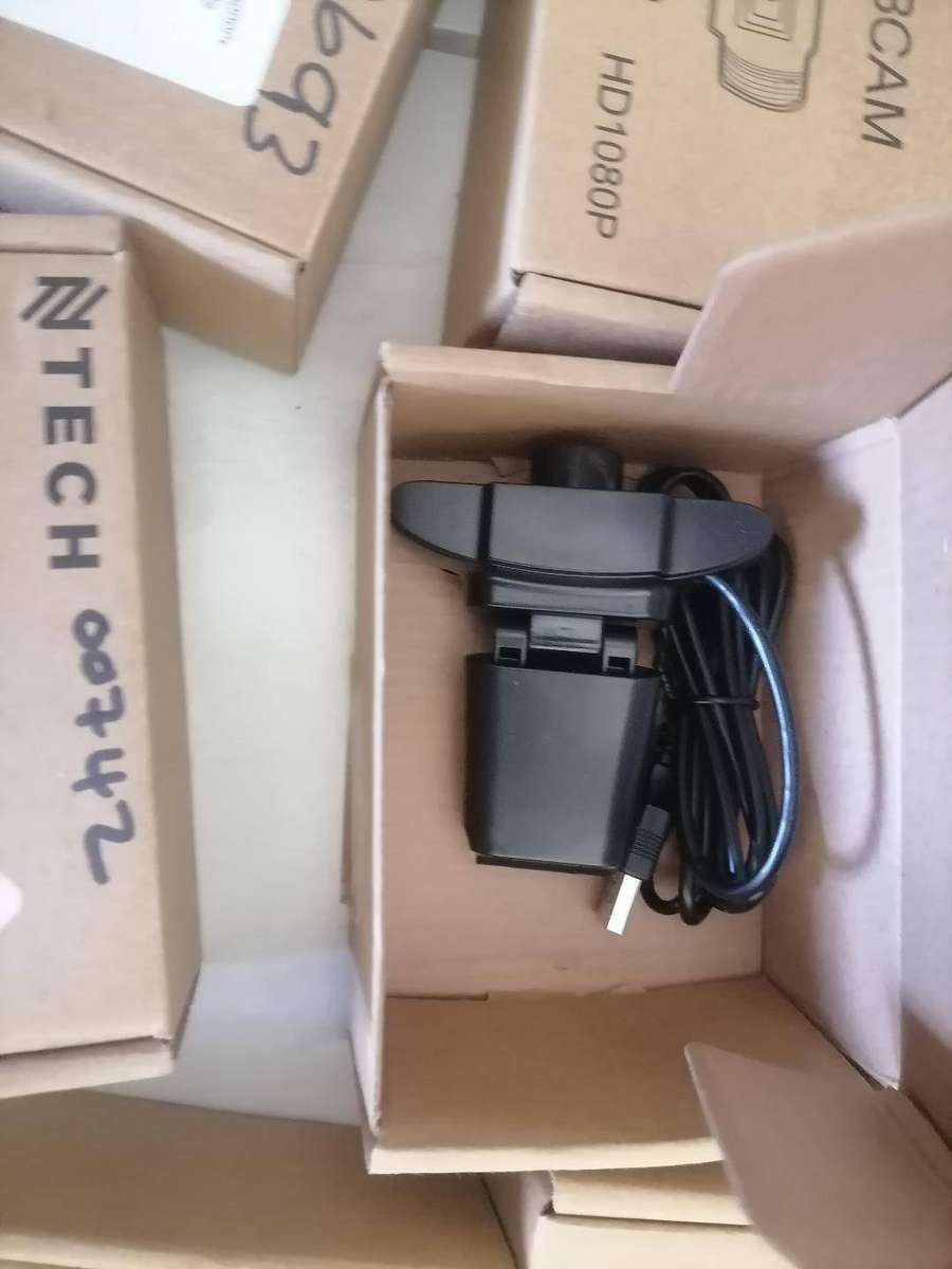 Lot of 9 x untested Ntech HD Webcam (USB)(1080p)