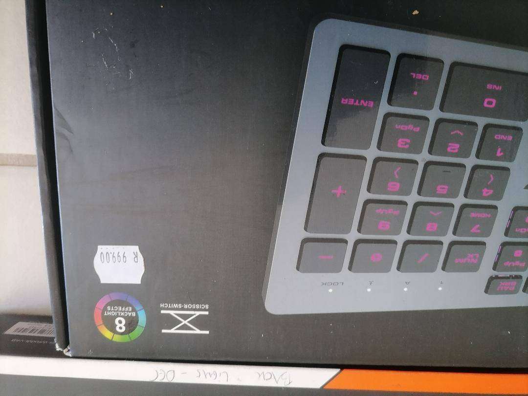 LOT OF 2x VANTAR AX BLACK Aluminum RGB Scissor-Switch Keyboard