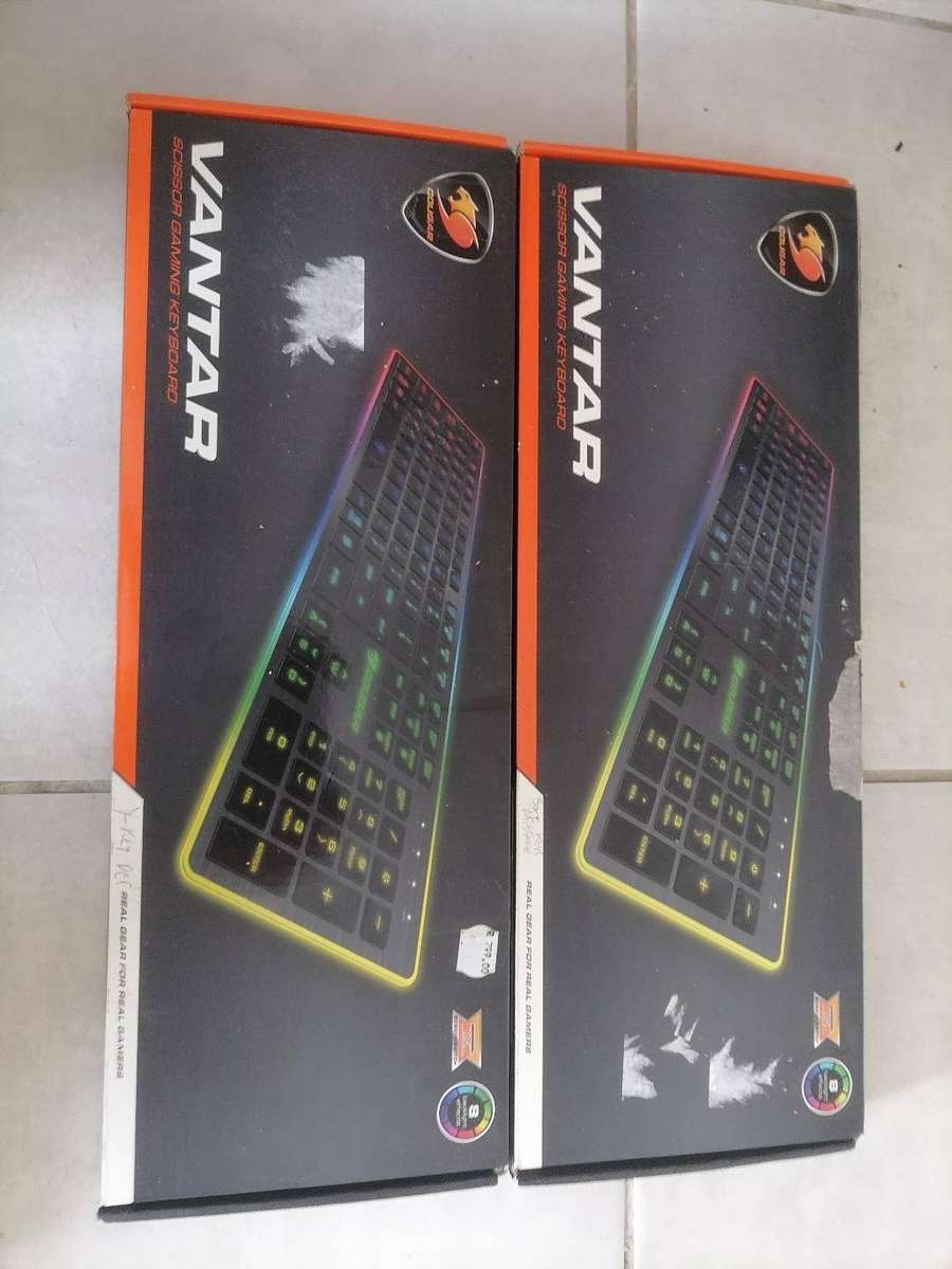 LOT OF 2 x Cougar VANTAR Gaming KeyboardS-Red Switch
