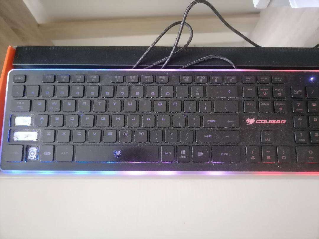 LOT OF 2 x Cougar VANTAR Gaming KeyboardS-Red Switch