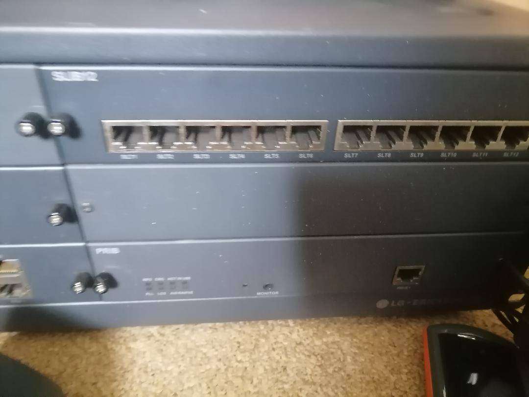 Communications system with switchboard,cordless phones,base stations etc*