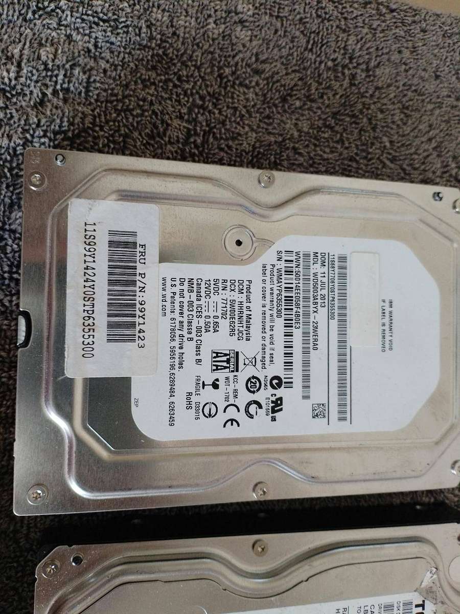 Lot of 5 x PC hard drives - one bid for the lot
