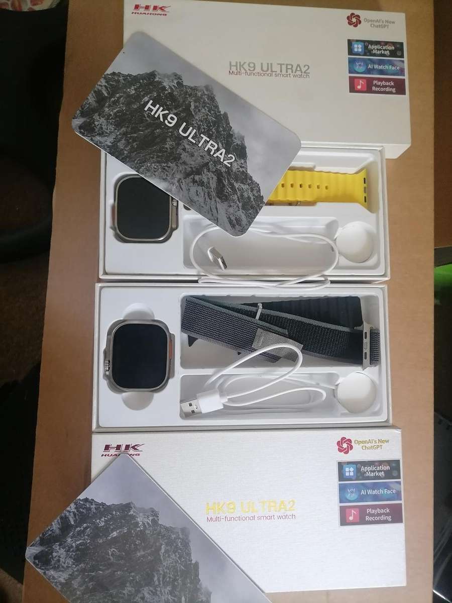 LOT OF 2 X DEFECTIVE HK9 ULTRA2 SMART WATCHES*ONE BID FOR BOTH**