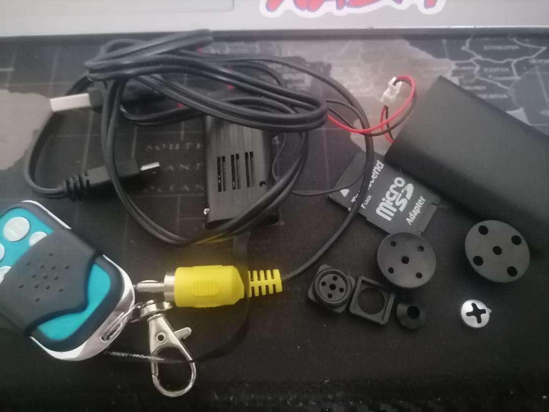 Button camera with audio - spy hidden FULL HD cam + remote control