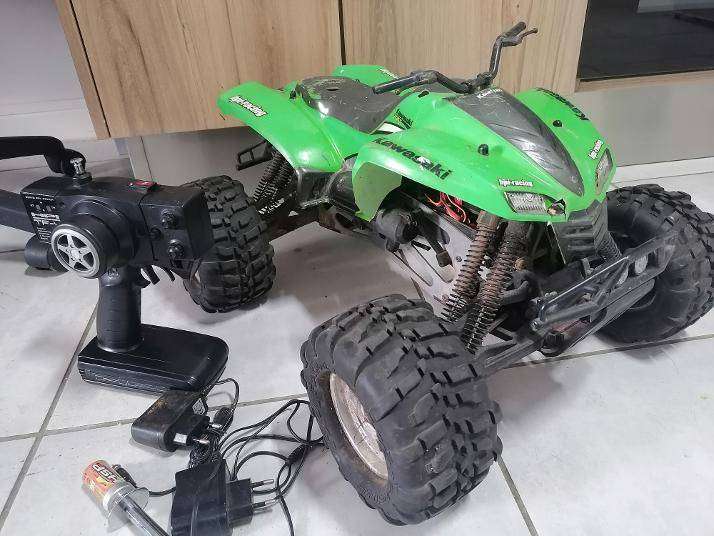 HPI 25 SAVAGE NITRO RC KAWASAKI WITH REMOTE ETC REMOTE