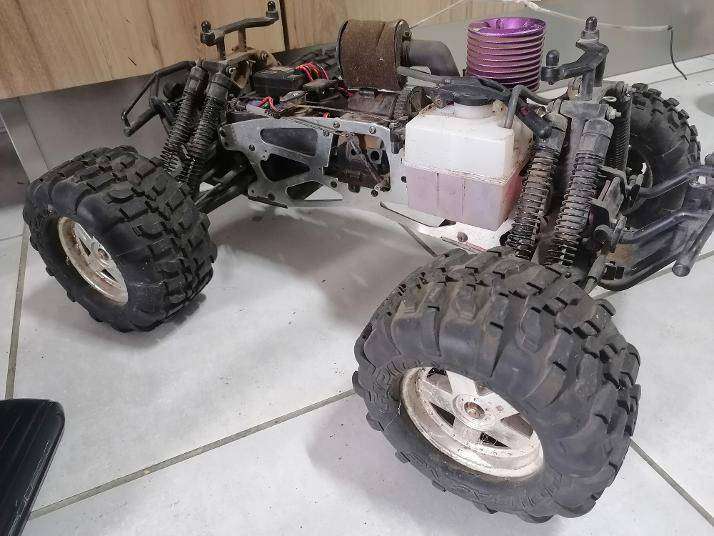 HPI 25 SAVAGE NITRO RC KAWASAKI WITH REMOTE ETC REMOTE