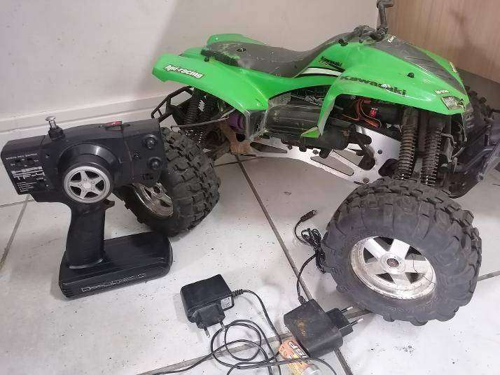 HPI 25 SAVAGE NITRO RC KAWASAKI WITH REMOTE ETC REMOTE