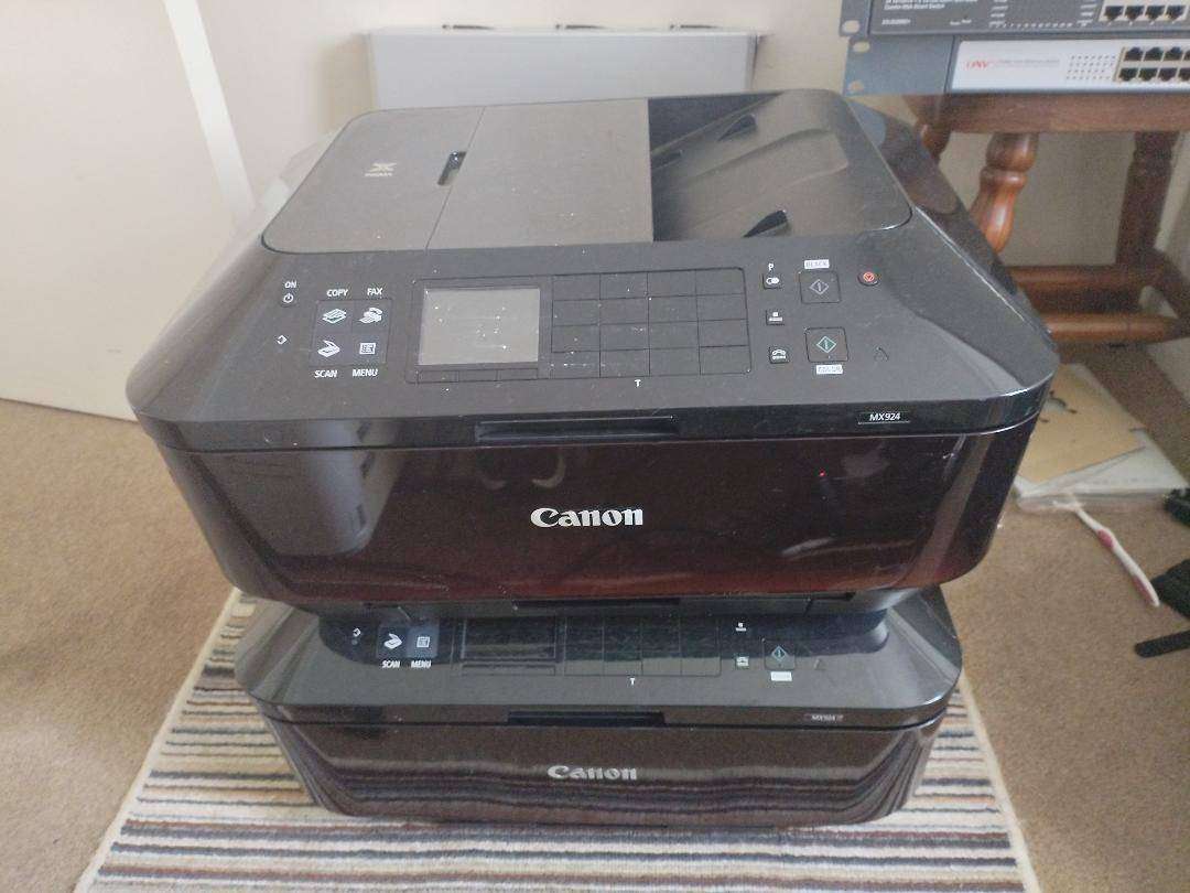 Lot of 2 Canon MX924 printers - one bid for both