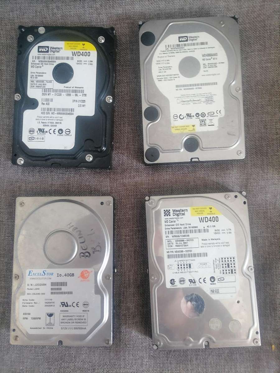 Lot of PC hard drives - one bid for all 4 drives