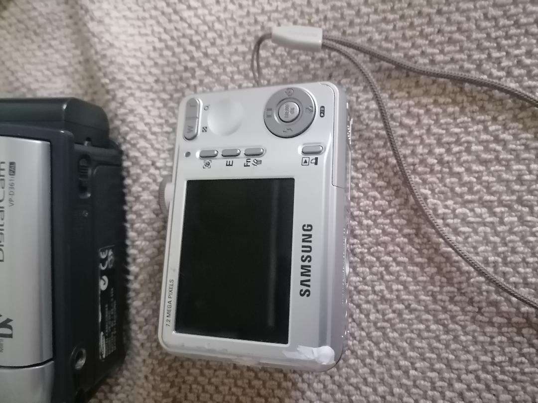 Lot of 2 x Samsung camera and Samsung camcorder. One bid for both.