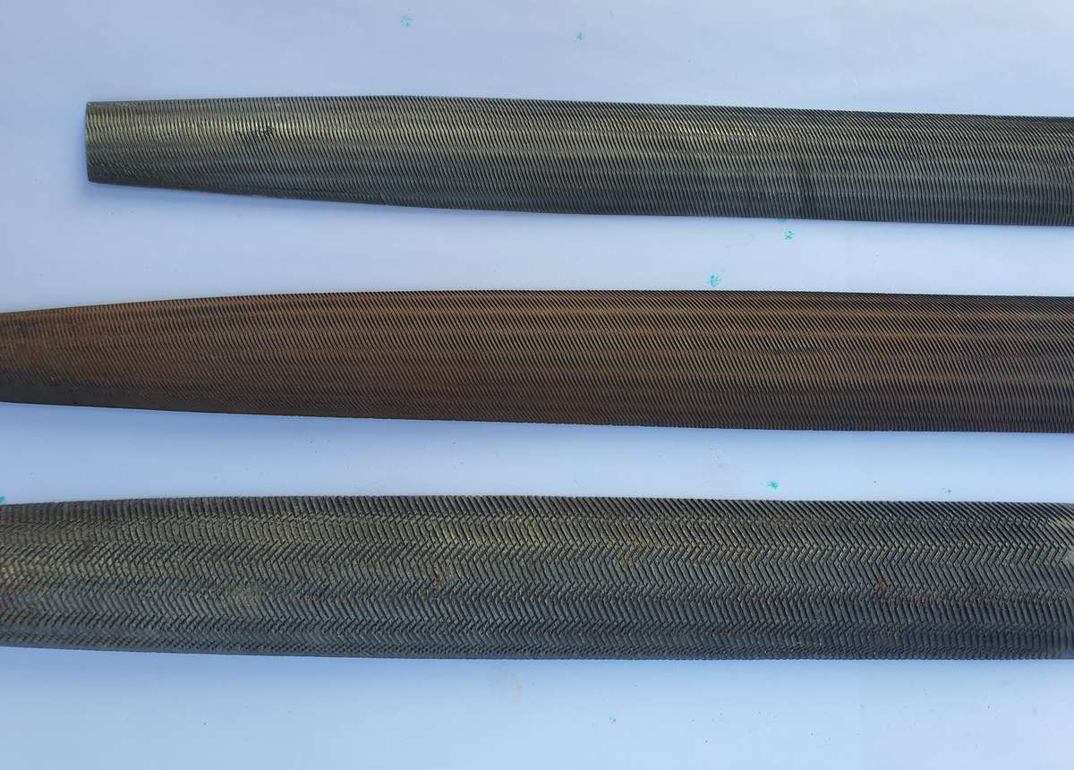 Trio of Half-Round Files In Good Used Condition
