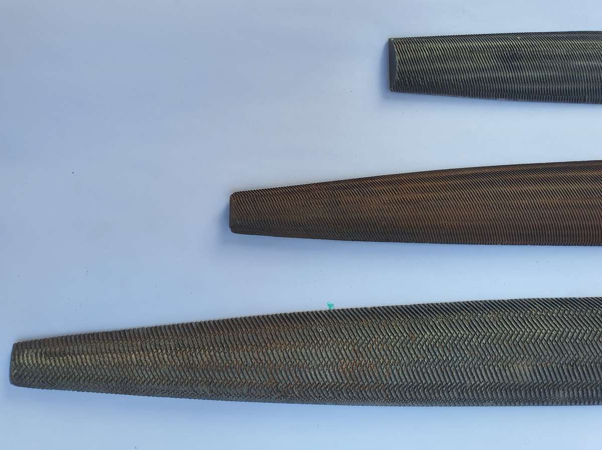 Trio of Half-Round Files In Good Used Condition