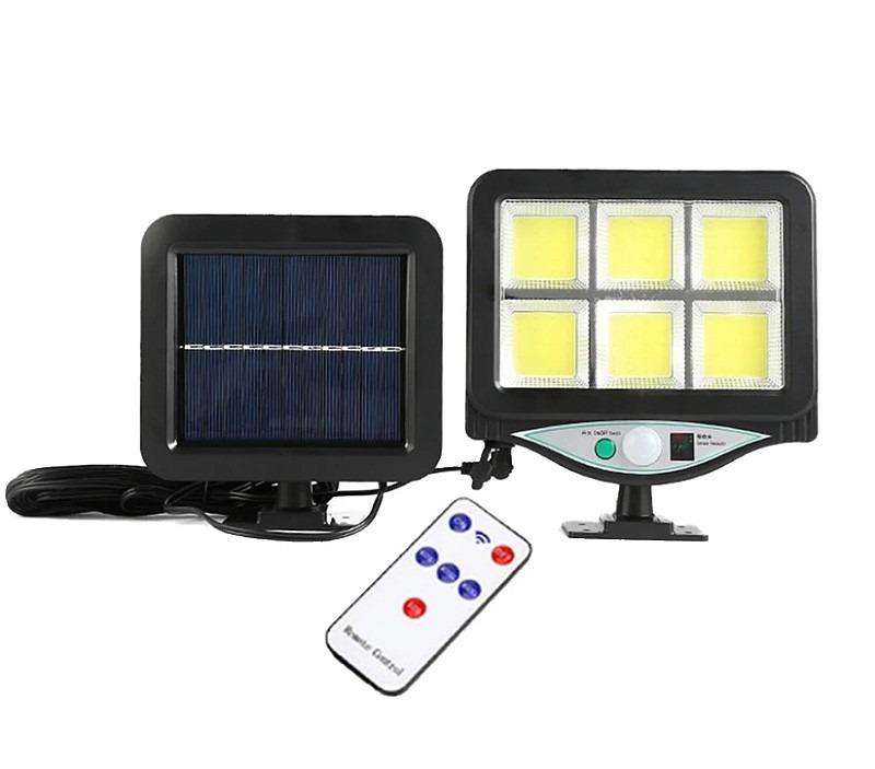 BK-128 Solar Wall Lamp  6COB LEDs with Remote Control, Motion & Dusk Sensor