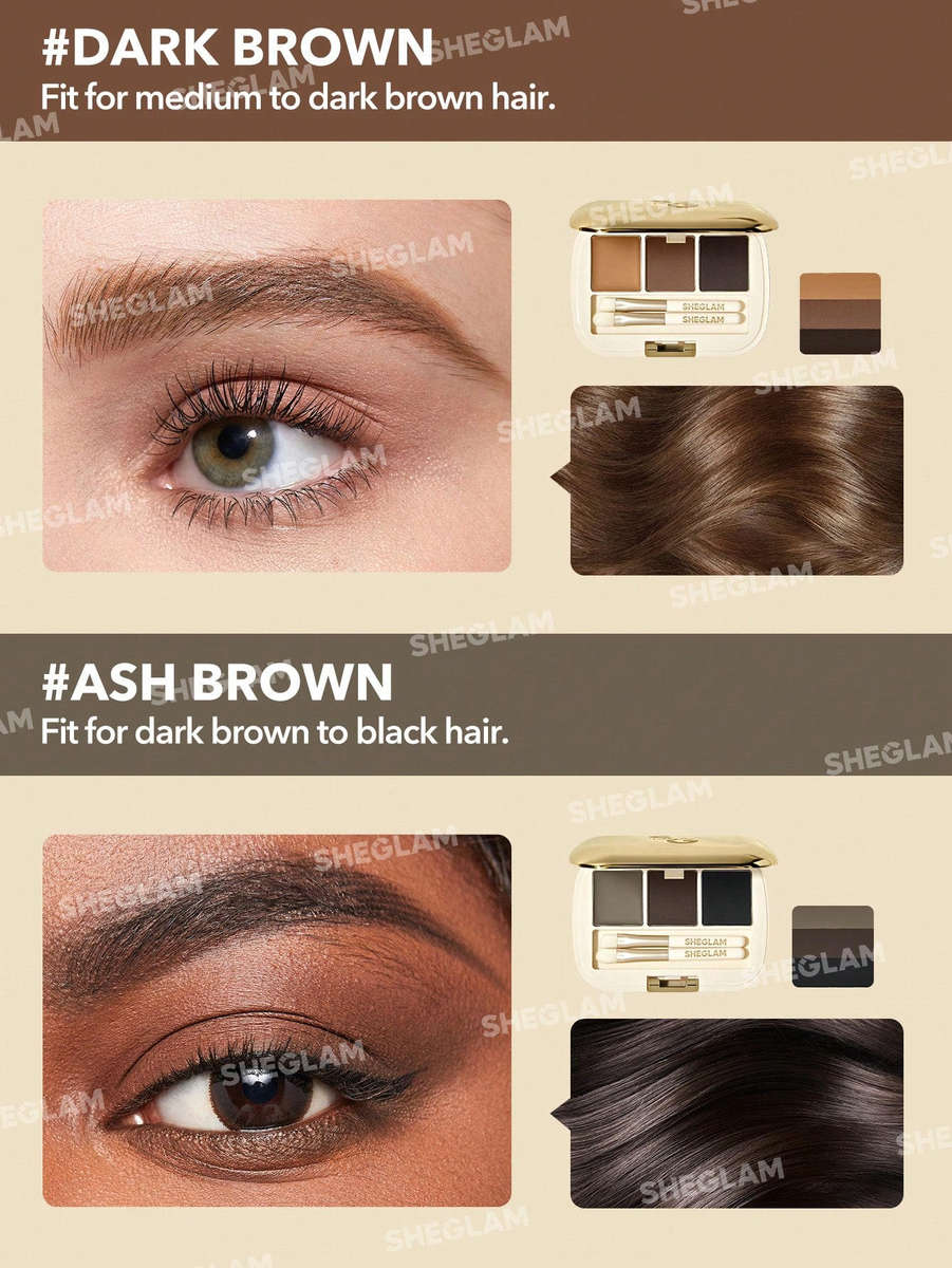 SHEGLAM Full-Filled Eyebrow Expert Palette - 102 Ash Brown