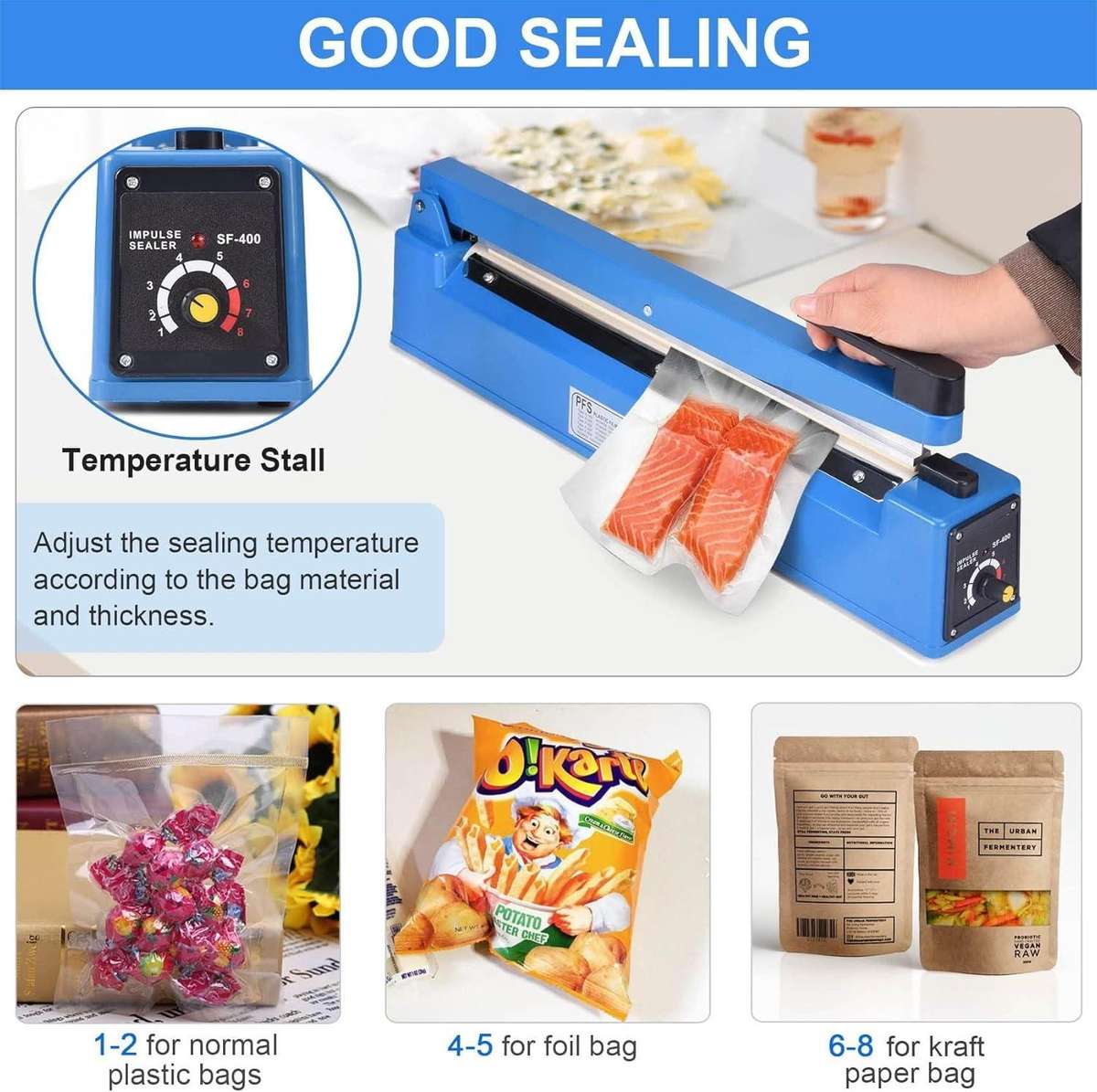 200mm Impulse Sealer (Plastic Sealing Machine)