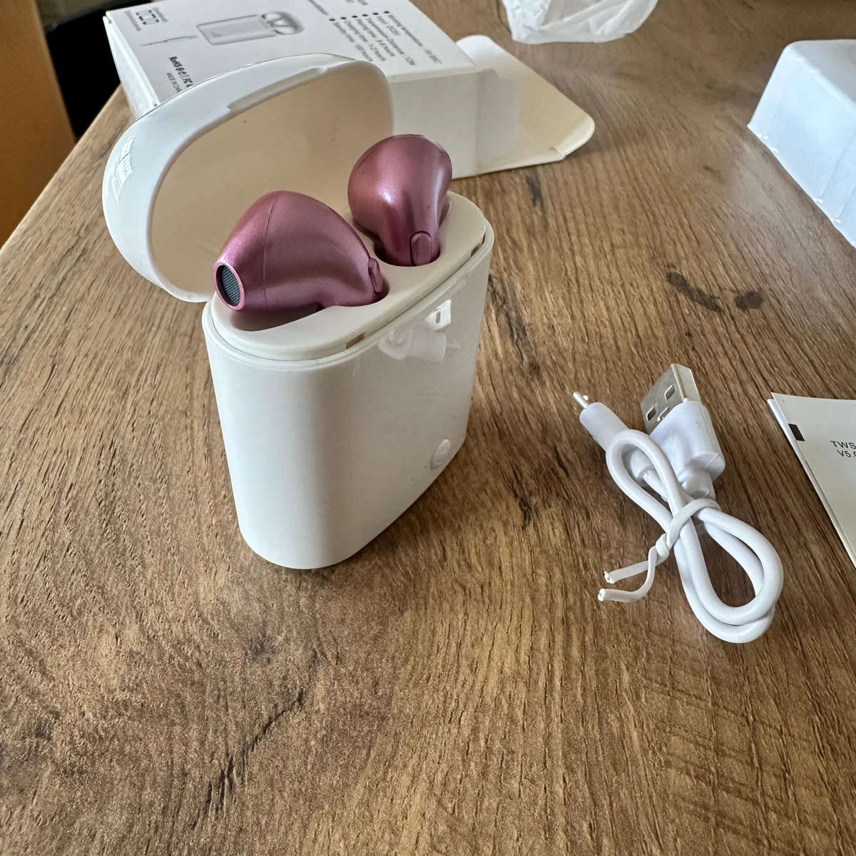 I7S Bluetooth Wireless Earphones  (In Ear) - ROSE GOLD