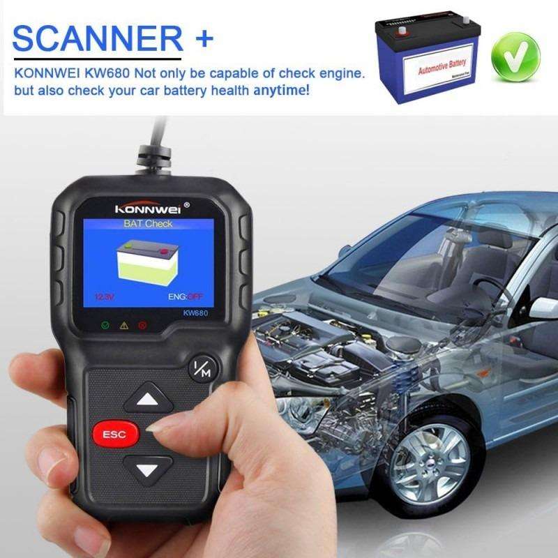 KONNWEI KW680 OBD2 OBDII Car Diagnostic Scanner - (Open Box)