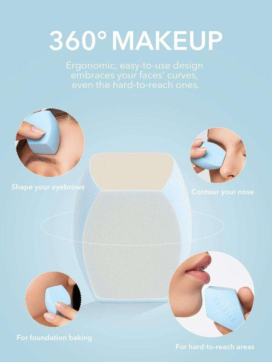 SHEGLAM Multi-Faceted Makeup Sponge - Baby Blue