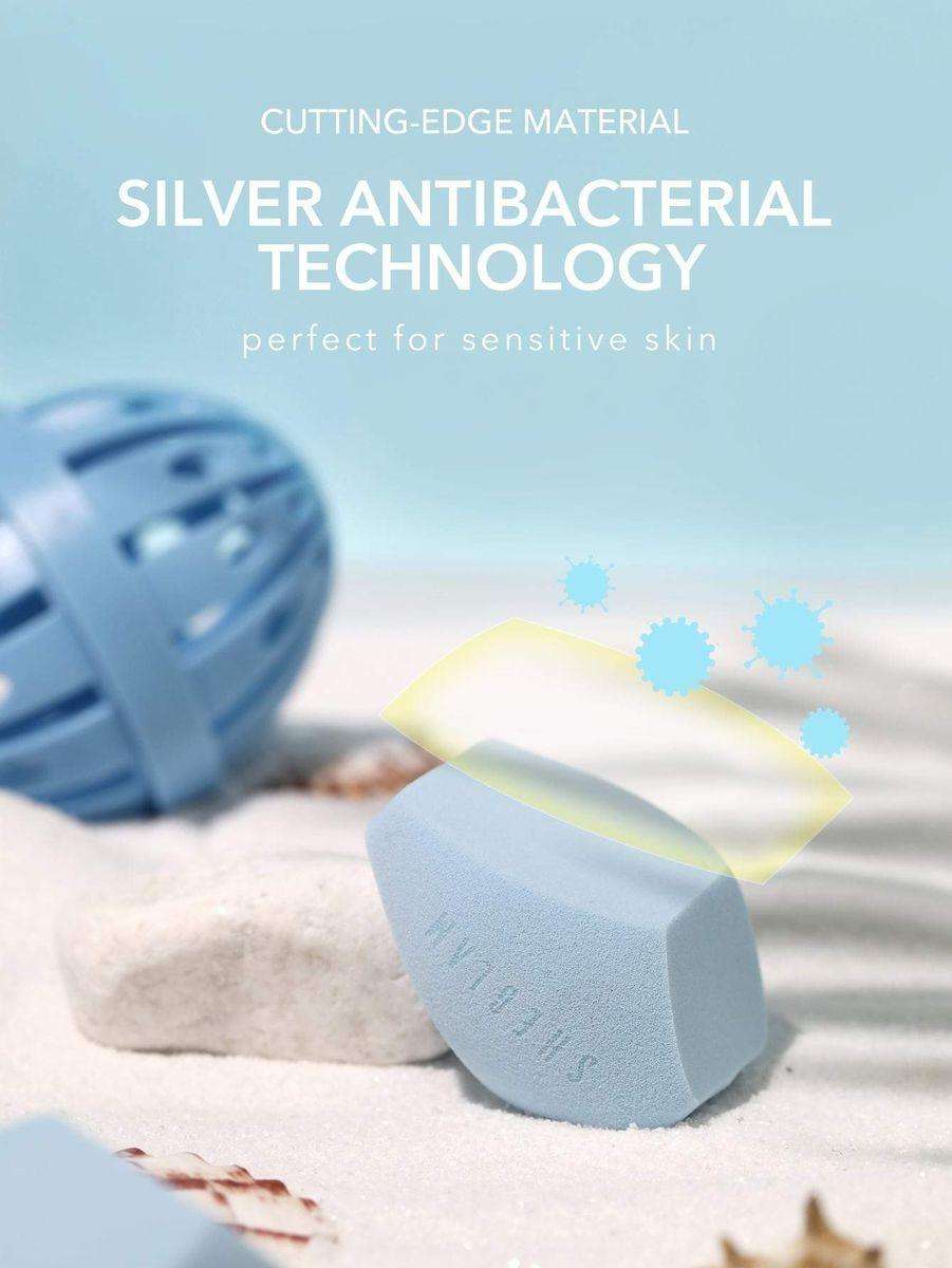 SHEGLAM Multi-Faceted Makeup Sponge - Baby Blue