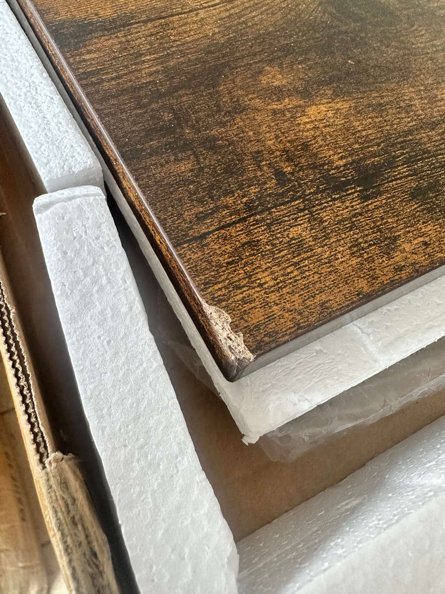 VASAGLE 120cm Work Desk for Office or Home with Metal Frame (Chipped)