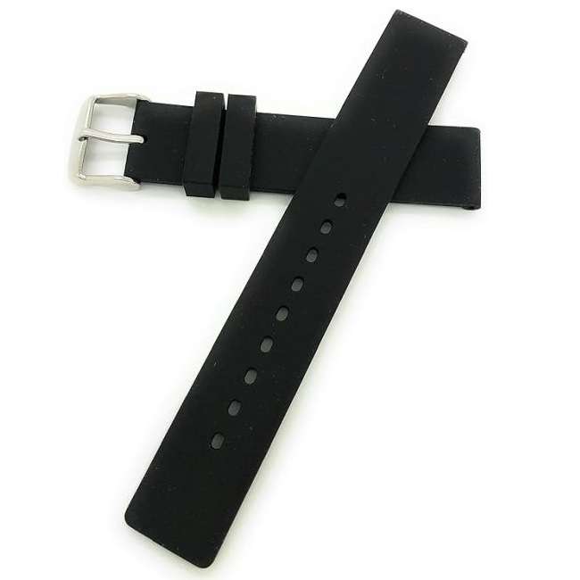 22mm Silicone Smooth Soft Watch Strap