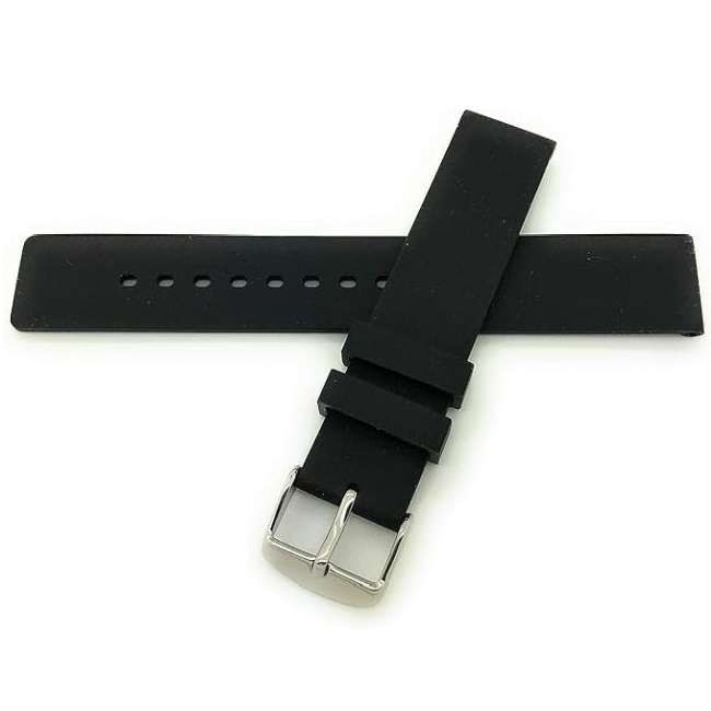22mm Silicone Smooth Soft Watch Strap