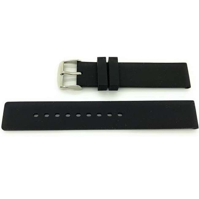 22mm Silicone Smooth Soft Watch Strap
