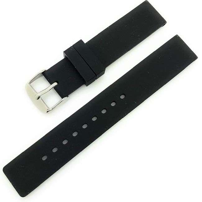 22mm Silicone Smooth Soft Watch Strap