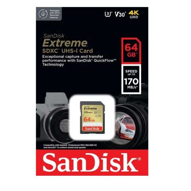 Sandisk 64GB Extreme SDXC Card 170MB/s