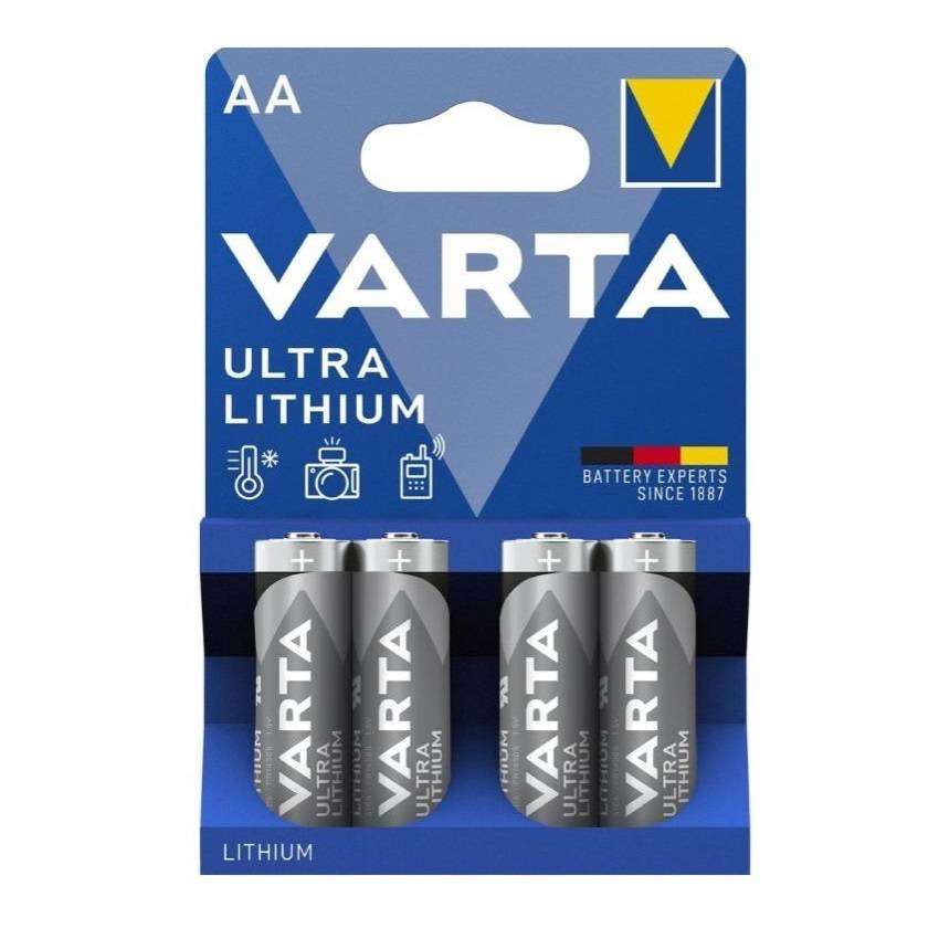 Varta Ultra Lithium AA Battery 4 Pack