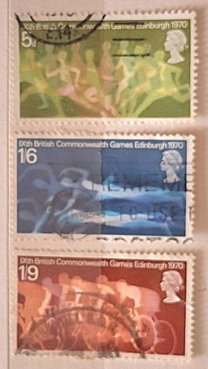 GB 1970 9th British Commonwealth Games Set of 3 Used stamps