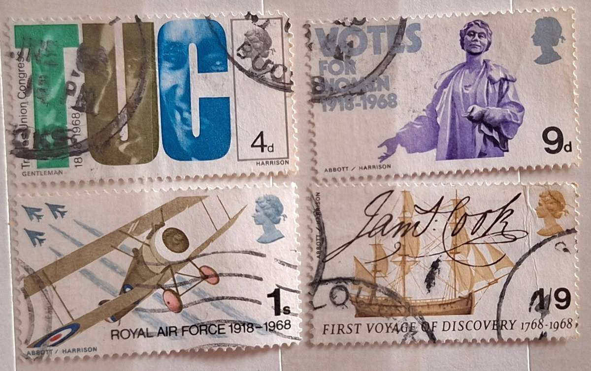 GB 1968 British Anniversaries Set of 4 Used stamps