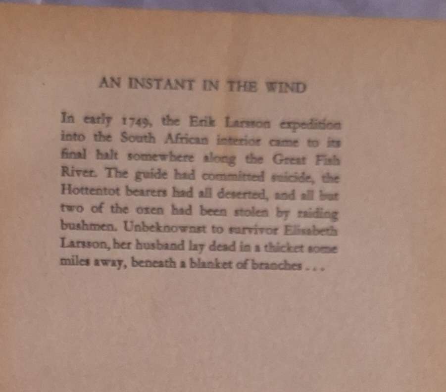 An Instant in the Wind by Andre Brink Paperback