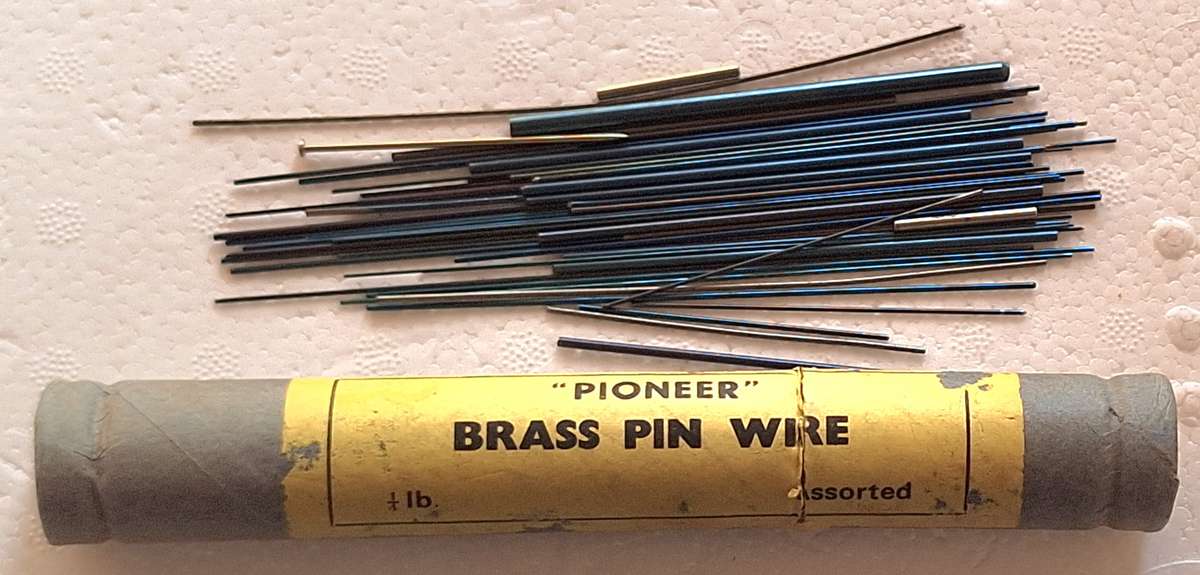 Pioneer Brass Pin Wire Assorted in Cardboard Tube