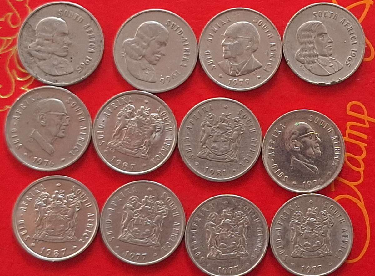 South Africa 1965-87 5c Mixed Lot 12 Nickel