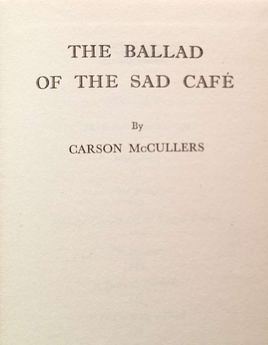 The Ballad of the Sad Cafe by Carson McCullers Hardcover 1958