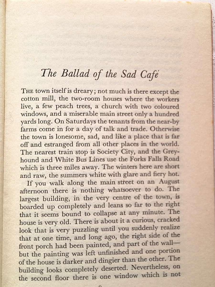 The Ballad of the Sad Cafe by Carson McCullers Hardcover 1958