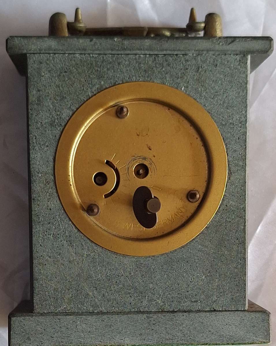 Vintage Stone/Slate Mantle Clock Made in West Germany For repair/spares/display