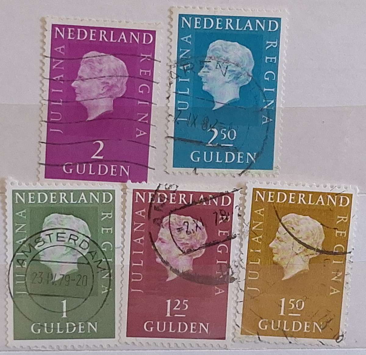 Netherlands  1969 Queen Juliana 5 Used stamps