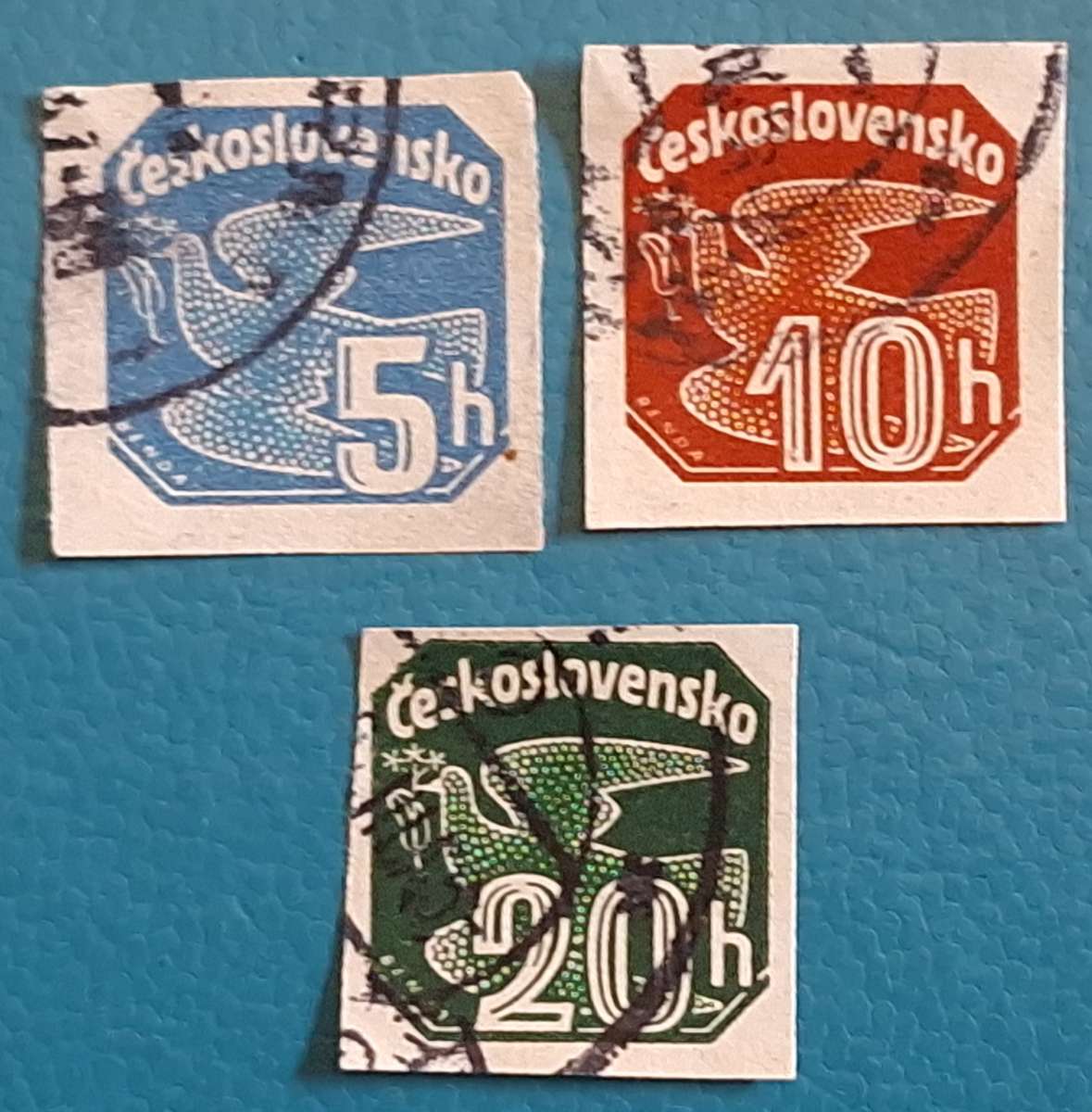 Czechoslovakia 1937 Newspaper Stamps 3 Used Imperforate stamps