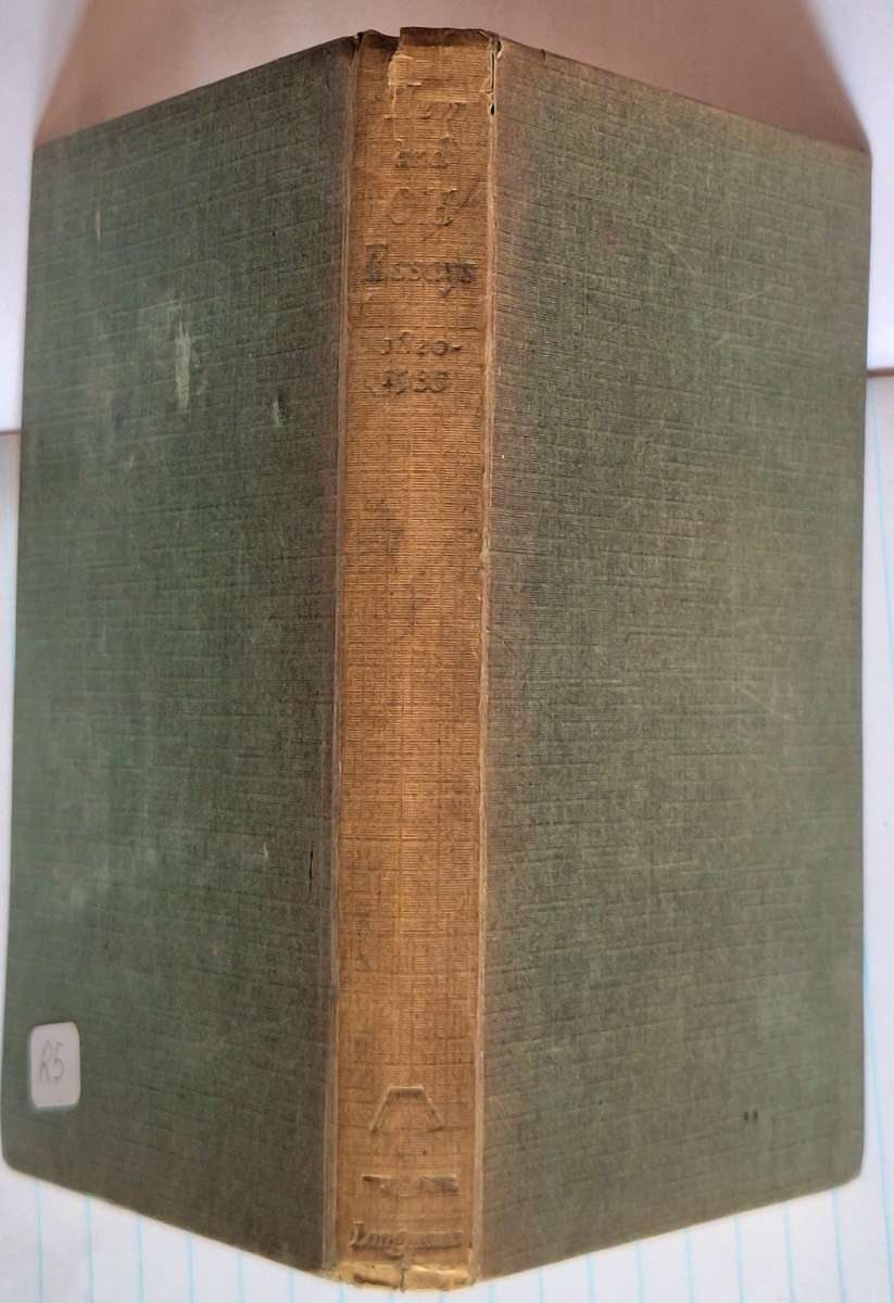 New and Old Essays 1820-1935 Ed: R W Jepson Hardcover 1941