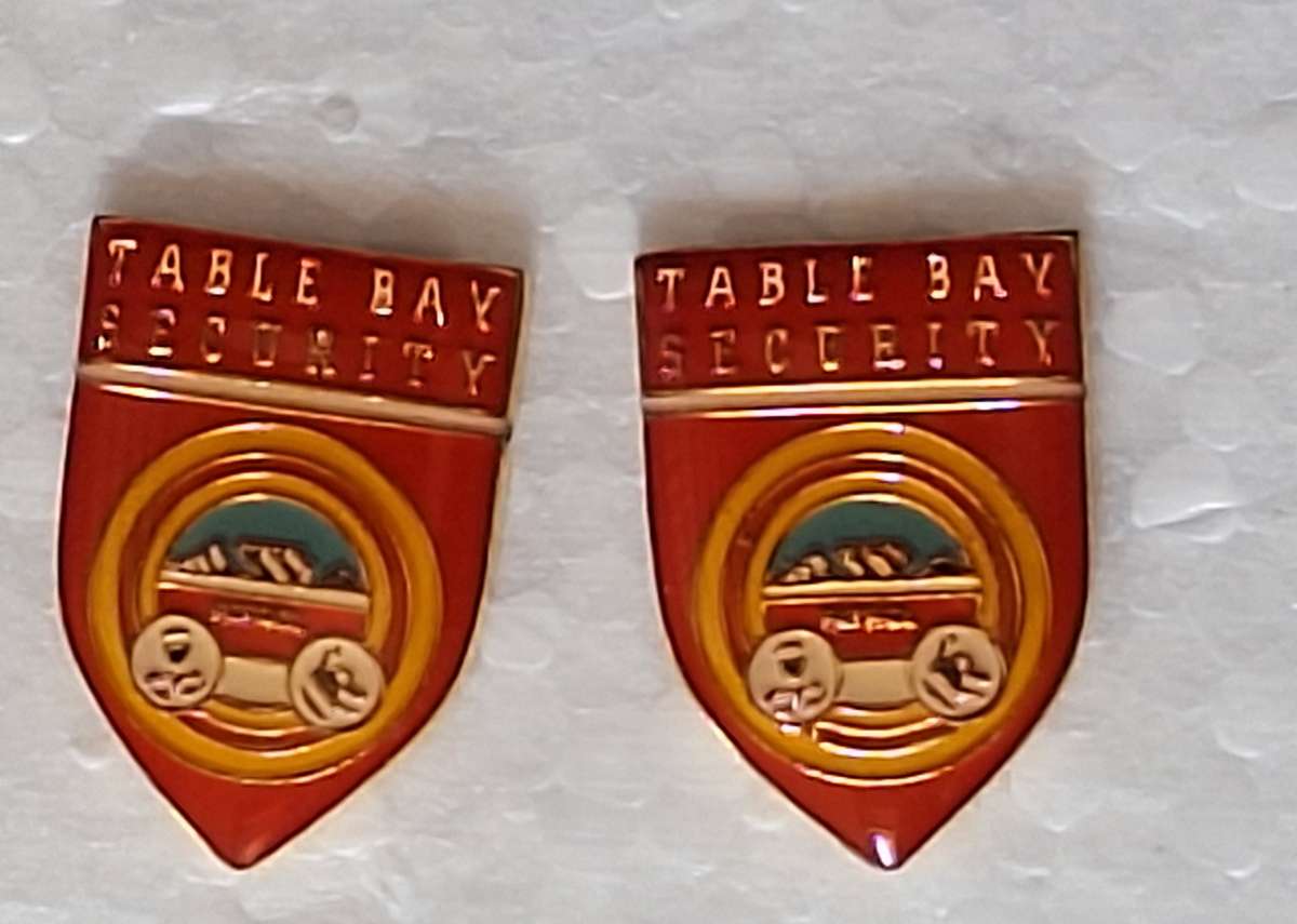 Pair Table Bay Security Plated Cufflinks