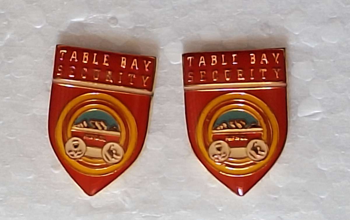 Pair Table Bay Security Plated Cufflinks