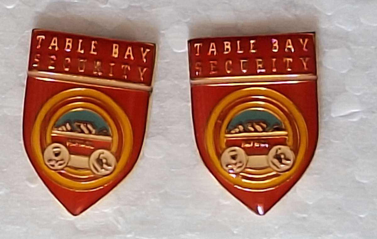 Pair Table Bay Security Plated Cufflinks