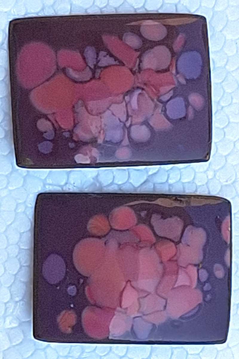 Pair Enamel Pink/Lilac/Purple Cuff links for Women or Men