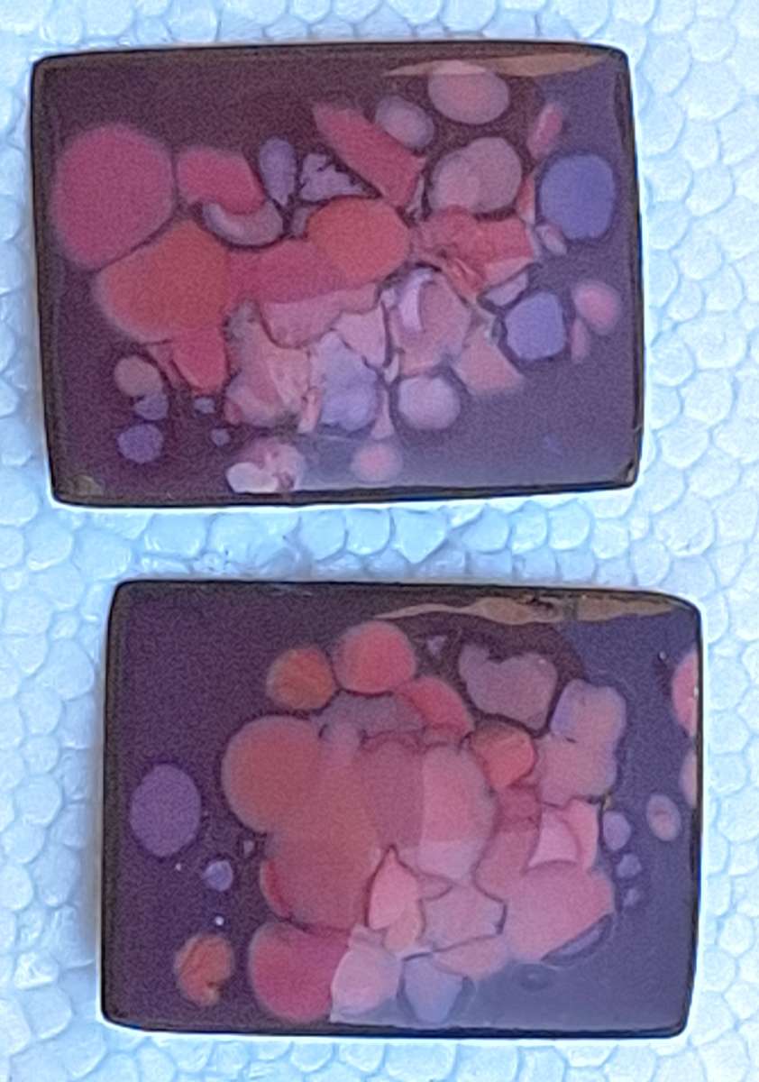 Pair Enamel Pink/Lilac/Purple Cuff links for Women or Men