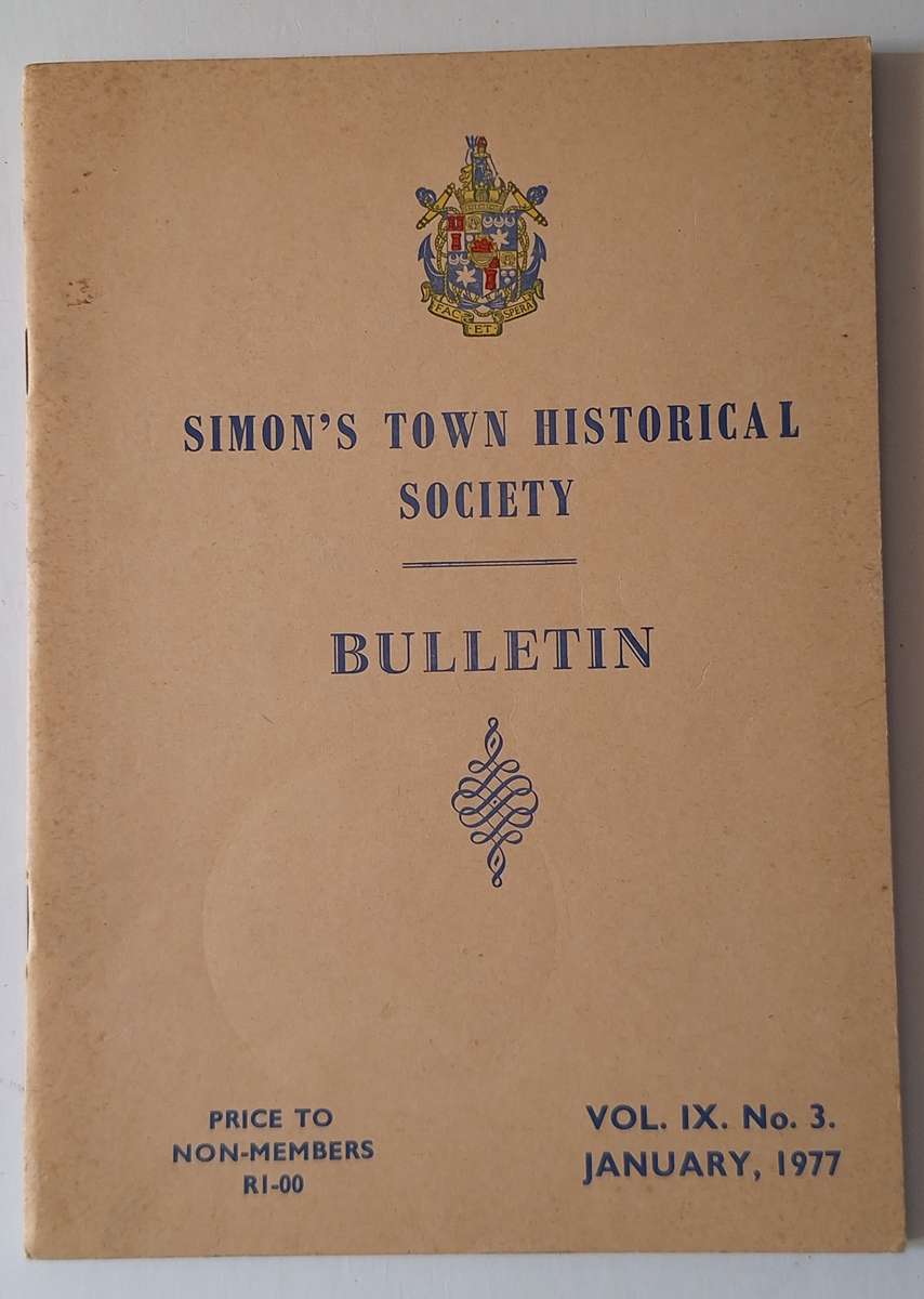 Simon's Town Historical Society Bulletin Vol IX No 3 January 1977
