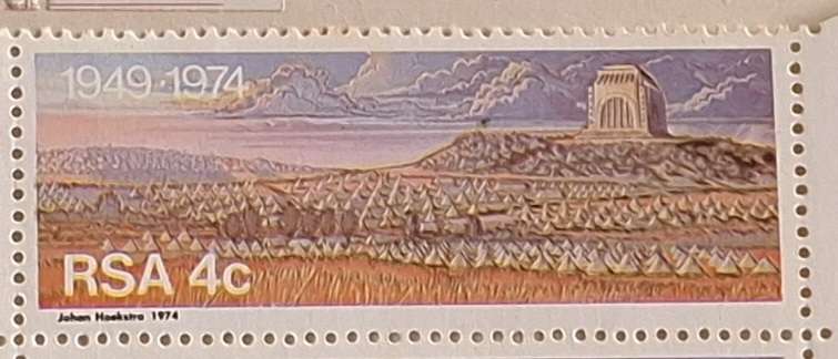 RSA 1974 Voortrekker Monument 25th Anniversary 2 Mint Control Blocks
